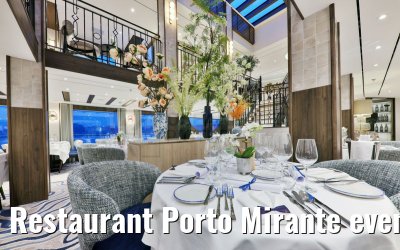 Restaurant Porto Mirante evening set-up
