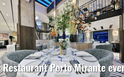 Restaurant Porto Mirante evening set-up