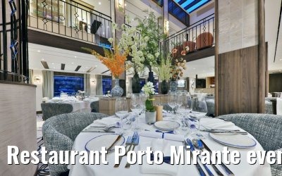 Restaurant Porto Mirante evening set-up