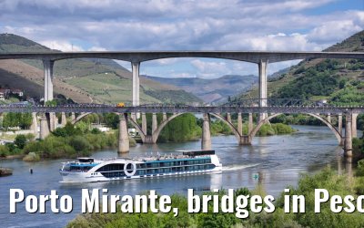 Porto Mirante, bridges in Peso da Regua, Douro river 22.04.2025