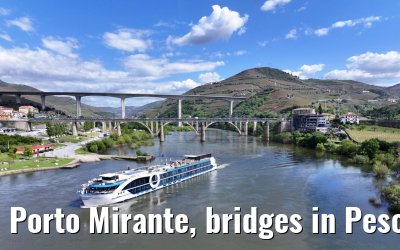 Porto Mirante, bridges in Peso da Regua, Douro river 22.04.2025