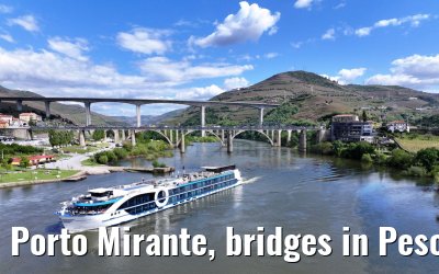 Porto Mirante, bridges in Peso da Regua, Douro river 22.04.2025