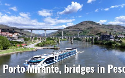 Porto Mirante, bridges in Peso da Regua, Douro river 22.04.2025