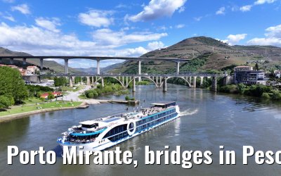 Porto Mirante, bridges in Peso da Regua, Douro river 22.04.2025