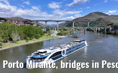 Porto Mirante, bridges in Peso da Regua, Douro river 22.04.2025