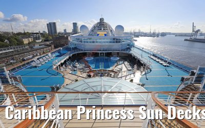 Caribbean Princess Sun Decks, Neptune´s Reef and Pool