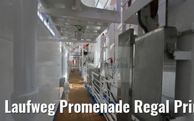 Laufweg Promenade Regal Princess unter Rettungsbooten 30.04.2015