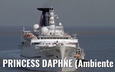 PRINCESS DAPHNE (Ambiente Kreuzfahrten) approaching Bremerhaven - August 18, 2012