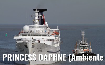 PRINCESS DAPHNE (Ambiente Kreuzfahrten) approaching Bremerhaven - August 18, 2012
