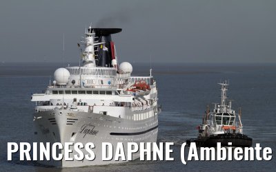 PRINCESS DAPHNE (Ambiente Kreuzfahrten) approaching Bremerhaven - August 18, 2012
