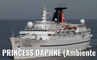 PRINCESS DAPHNE (Ambiente Kreuzfahrten) approaching Bremerhaven - August 18, 2012