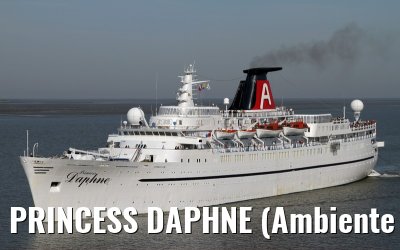 PRINCESS DAPHNE (Ambiente Kreuzfahrten) approaching Bremerhaven - August 18, 2012