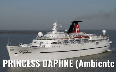 PRINCESS DAPHNE (Ambiente Kreuzfahrten) approaching Bremerhaven - August 18, 2012