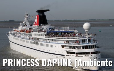 PRINCESS DAPHNE (Ambiente Kreuzfahrten) approaching Bremerhaven - August 18, 2012