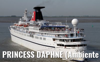 PRINCESS DAPHNE (Ambiente Kreuzfahrten) approaching Bremerhaven - August 18, 2012