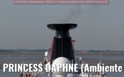 PRINCESS DAPHNE (Ambiente Kreuzfahrten) approaching Bremerhaven - August 18, 2012