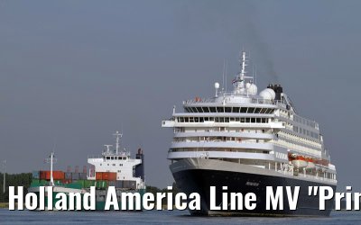 Holland America Line MV "Prinsendam" departing Amsterdam, 27. June 2011