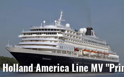 Holland America Line MV "Prinsendam" departing Amsterdam, 27. June 2011
