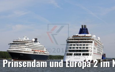 Prinsendam und Europa 2 im Nord-Ostsee-Kanal 18.08.2018