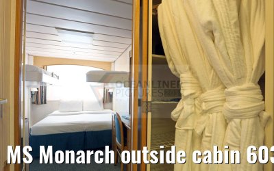 MS Monarch outside cabin 6038 Kat. A with 4 beds