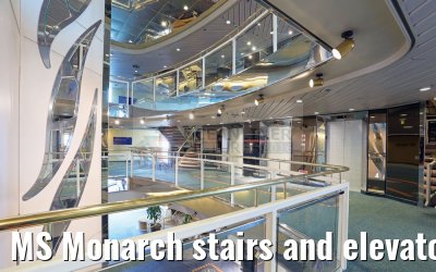 MS Monarch stairs and elevators aft