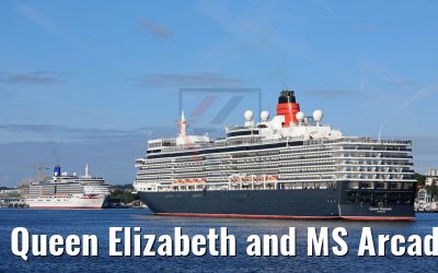 Queen Elizabeth and MS Arcadia 21.06.2017