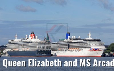 Queen Elizabeth and MS Arcadia 21.06.2017