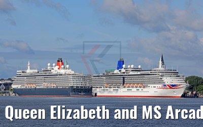 Queen Elizabeth and MS Arcadia 21.06.2017