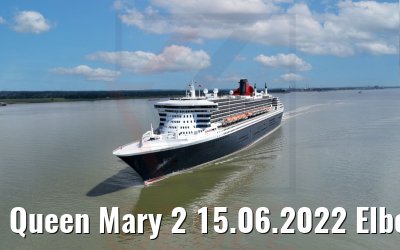Queen Mary 2 15.06.2022 Elbe river Brunsbuettel