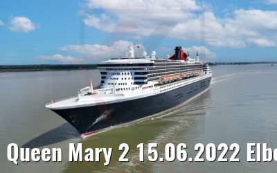 Queen Mary 2 15.06.2022 Elbe river Brunsbuettel