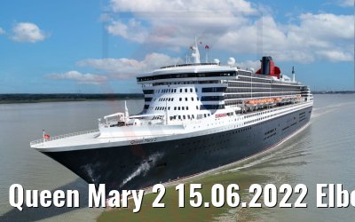 Queen Mary 2 15.06.2022 Elbe river Brunsbuettel