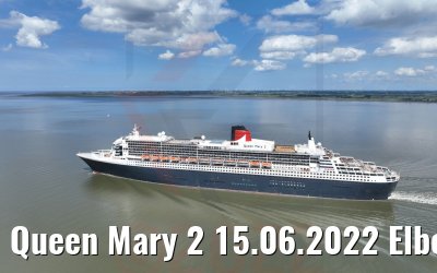 Queen Mary 2 15.06.2022 Elbe river Brunsbuettel