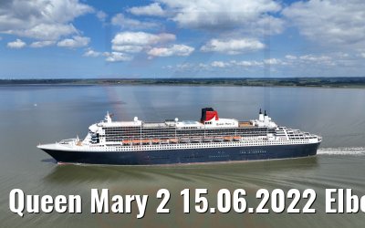 Queen Mary 2 15.06.2022 Elbe river Brunsbuettel