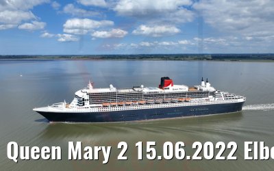 Queen Mary 2 15.06.2022 Elbe river Brunsbuettel