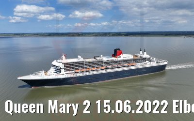 Queen Mary 2 15.06.2022 Elbe river Brunsbuettel