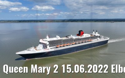 Queen Mary 2 15.06.2022 Elbe river Brunsbuettel