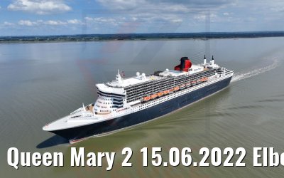 Queen Mary 2 15.06.2022 Elbe river Brunsbuettel
