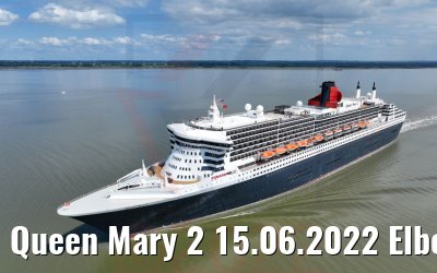 Queen Mary 2 15.06.2022 Elbe river Brunsbuettel