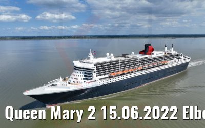 Queen Mary 2 15.06.2022 Elbe river Brunsbuettel