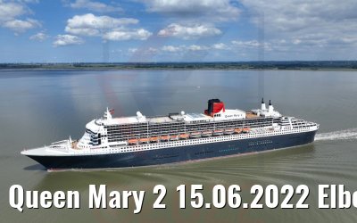Queen Mary 2 15.06.2022 Elbe river Brunsbuettel