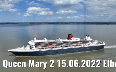Queen Mary 2 15.06.2022 Elbe river Brunsbuettel