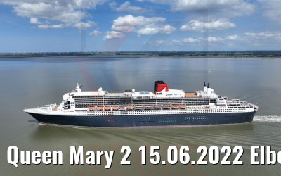 Queen Mary 2 15.06.2022 Elbe river Brunsbuettel