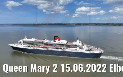 Queen Mary 2 15.06.2022 Elbe river Brunsbuettel