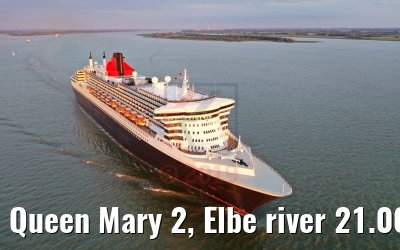 Queen Mary 2, Elbe river 21.06.2019