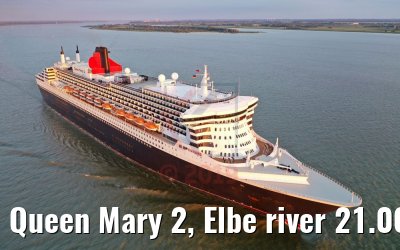 Queen Mary 2, Elbe river 21.06.2019