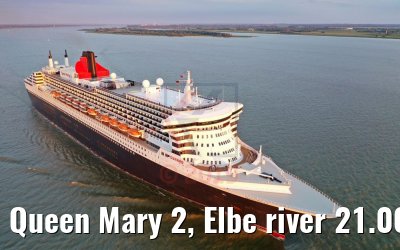 Queen Mary 2, Elbe river 21.06.2019