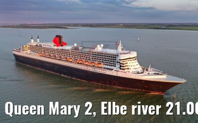 Queen Mary 2, Elbe river 21.06.2019