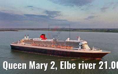 Queen Mary 2, Elbe river 21.06.2019