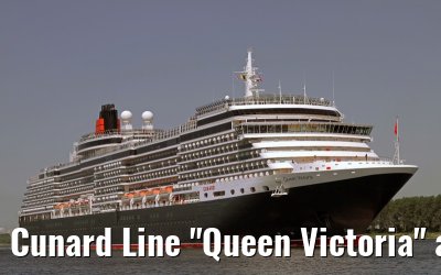 Cunard Line "Queen Victoria" approaching port of Amsterdam, 28. May 2010