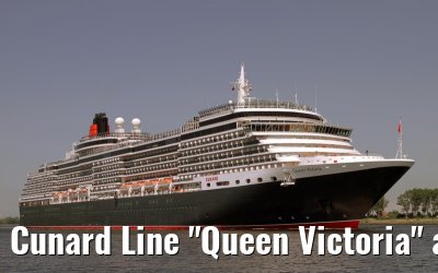 Cunard Line "Queen Victoria" approaching port of Amsterdam, 28. May 2010